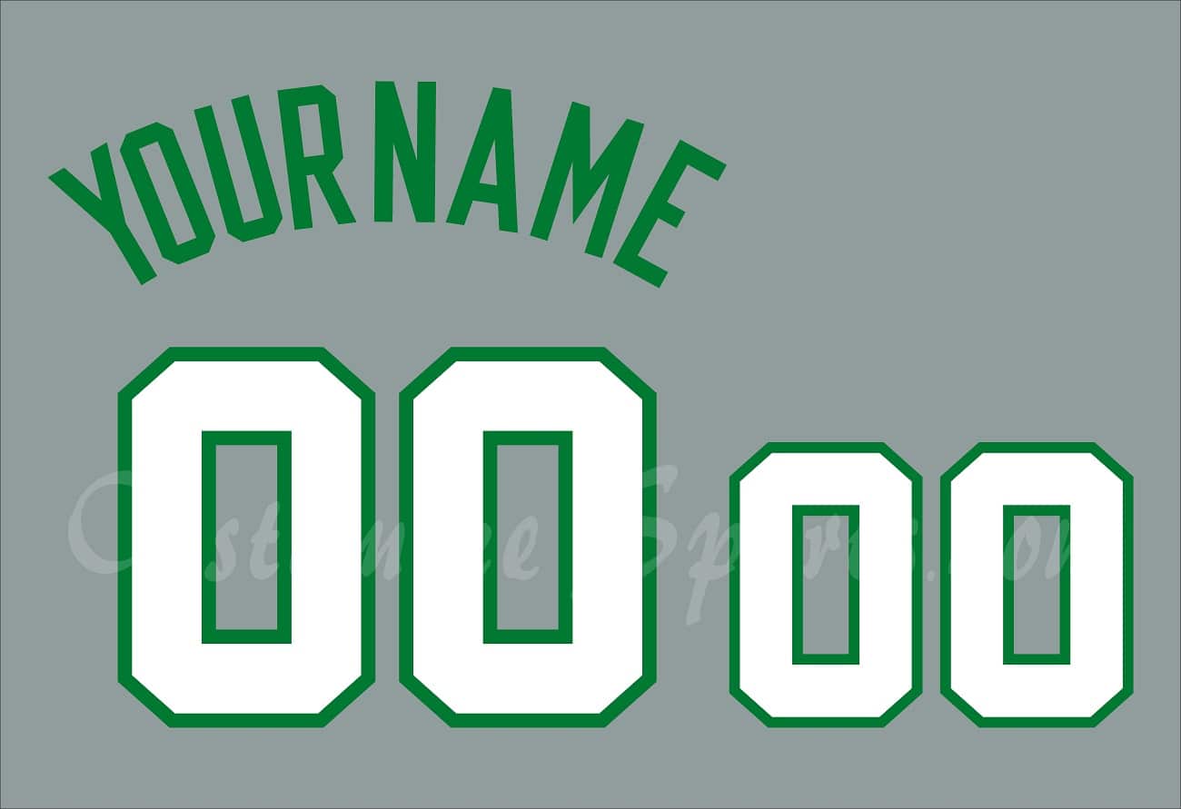 Basketball Boston Celtics Customized Number Kit for 2014-2017 Alternate Jersey
