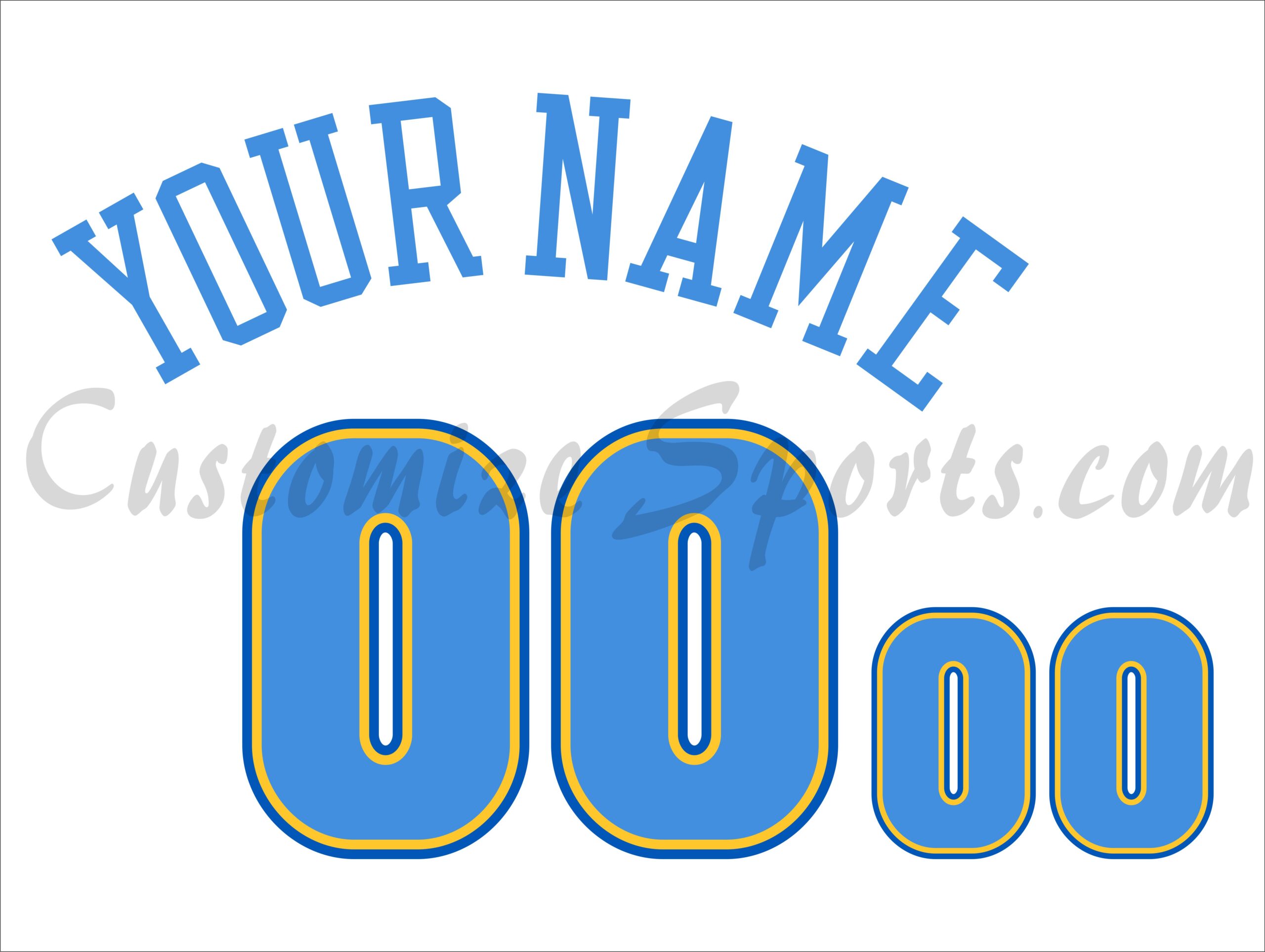 Basketball Denver Nuggets Customized Number Kit for 2003-2008 Home Jersey
