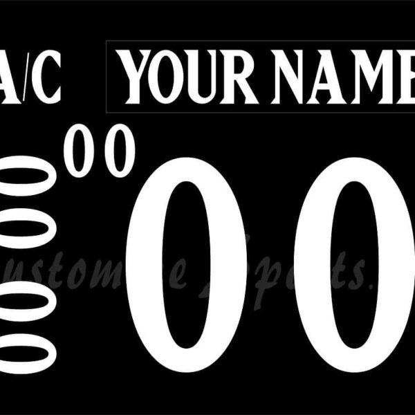 NCAA Mandan Mayhem Club Customized Number Kit For 2020 Black Hockey Jersey