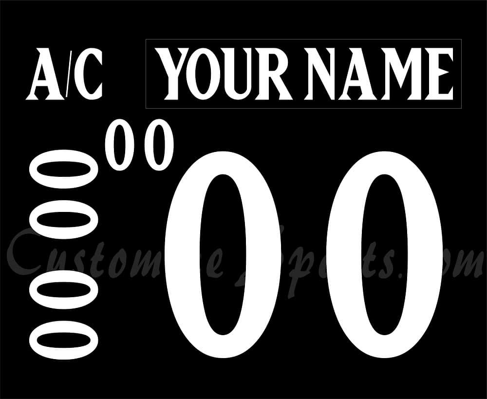 NCAA Mandan Mayhem Club Customized Number Kit For 2020 Black Hockey Jersey