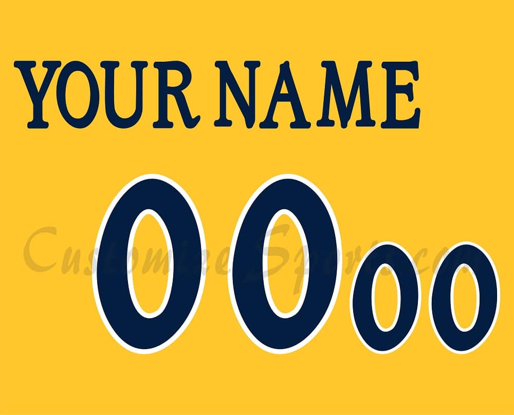 NCAA Marquette Golden Eagles Customized Number Kit for 2010-2011 Yellow Basketball Jersey