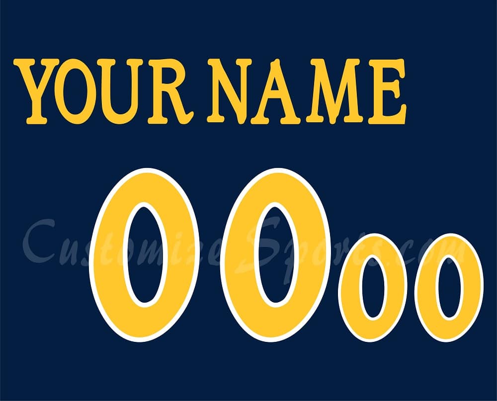 NCAA Marquette Golden Eagles Customized Number Kit for 2010-2017 Navy Basketball Jersey