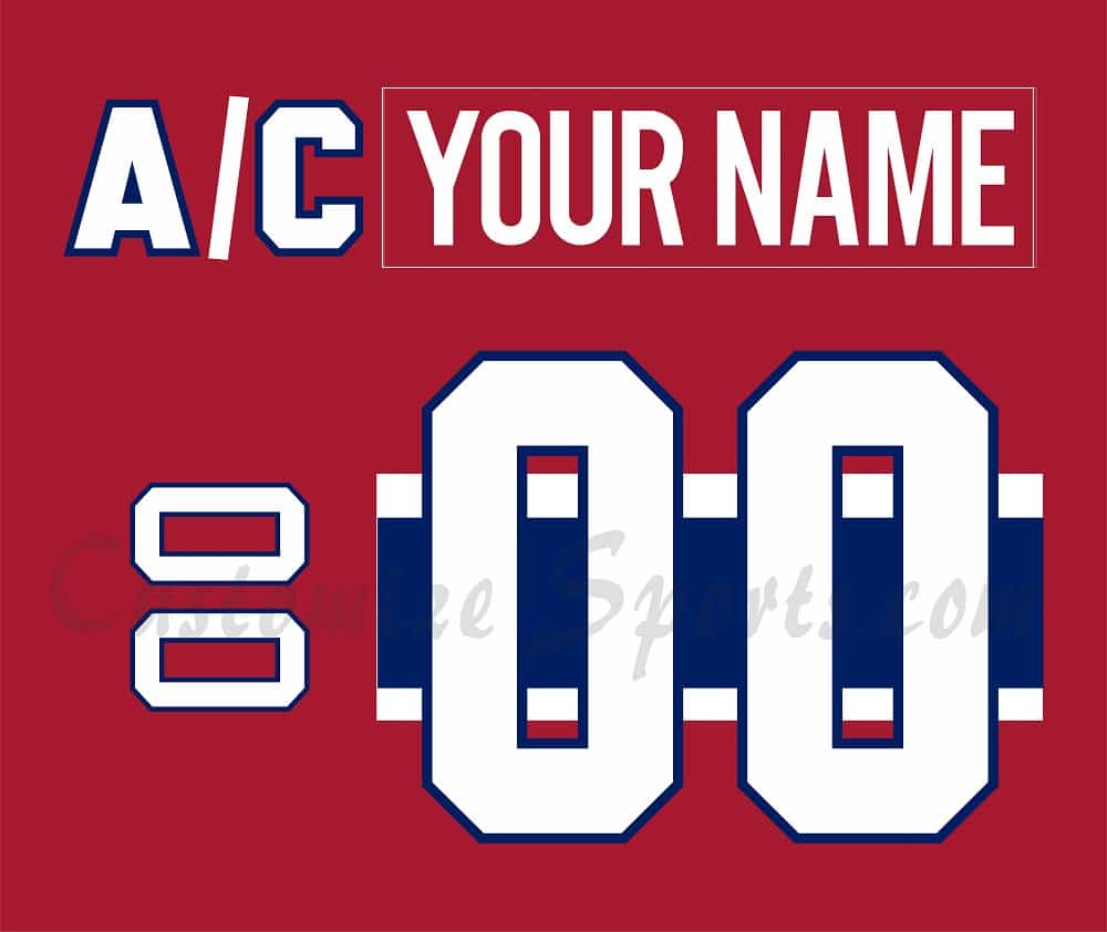 Montreal Canadiens Customized Number Kit For 1915-1916 Centennial Jersey