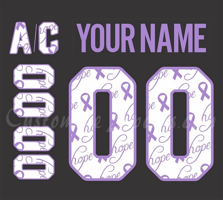 Nashville Predators Customized Number Kit For 2021-2022 HFC Jersey