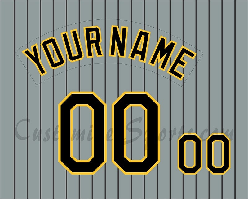 Baseball Pittsburgh Pirates Customized Number Kit for 1997-2000 Road Jersey