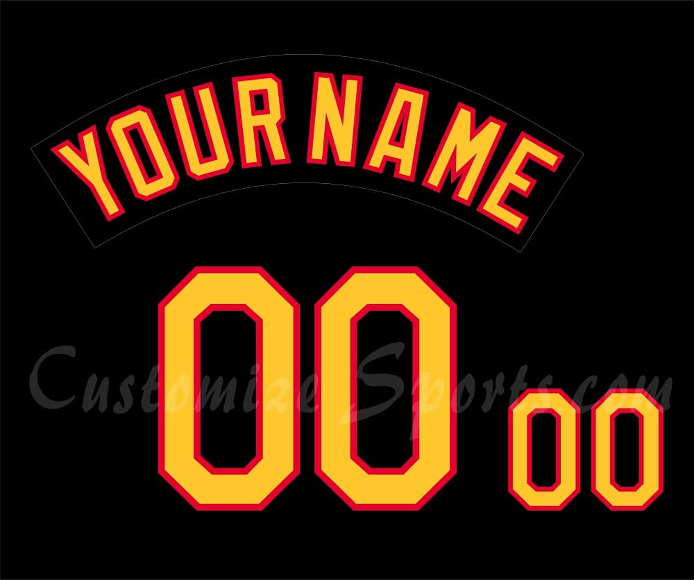 Baseball Pittsburgh Pirates Customized Number Kit for 1997-2005 Alternate Black Jersey