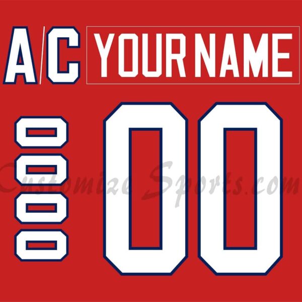 IIHF Team Russia Customized Number Kit for 1998 Red Olympic Hockey Jersey