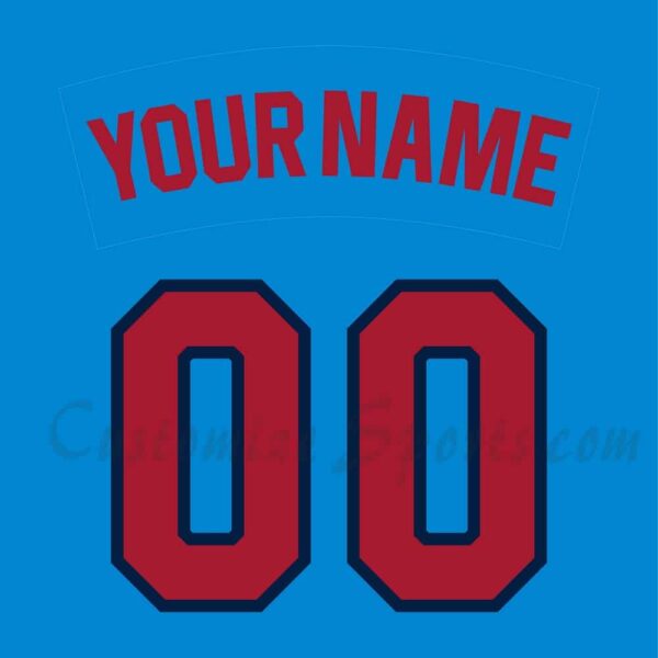 St Paul Saints Customized Number Kit for 2021-Present Powder Blue Alternate Jersey