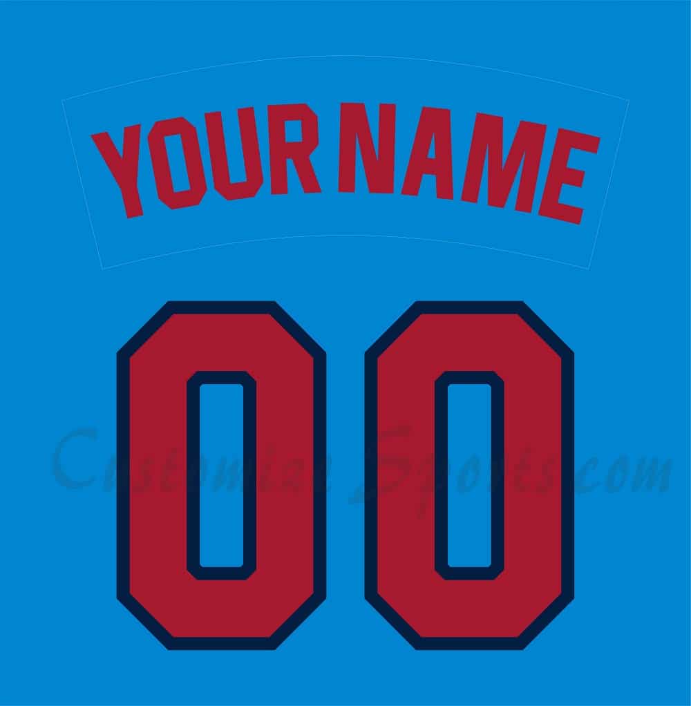St Paul Saints Customized Number Kit for 2021-Present Powder Blue Alternate Jersey