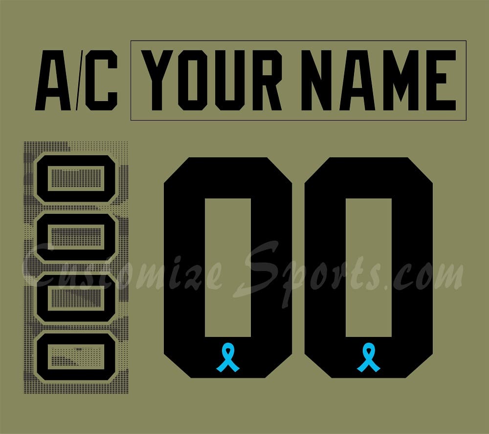 Tampa Bay Lightning Customized Number Kit For 2022 Military Jersey