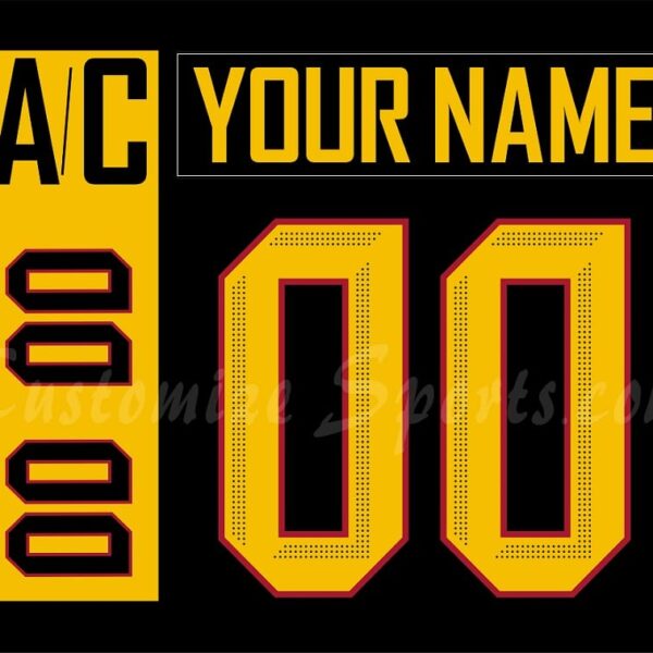 IIHF Team Germany Customized Number Kit for 2018-2021 Away Hockey Jersey