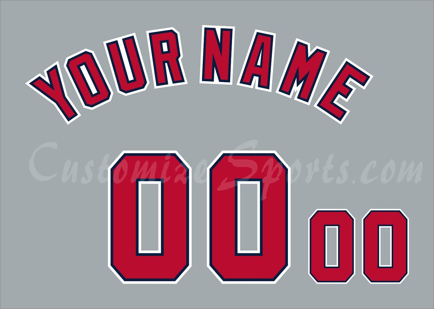 Baseball Washington Nationals Customized Number Kit For 2016-2023 Road Jersey