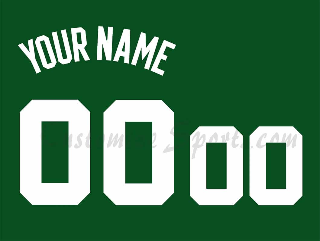 Basketball Boston Celtics Customized Number Kit for 2004-2014 Away Jersey