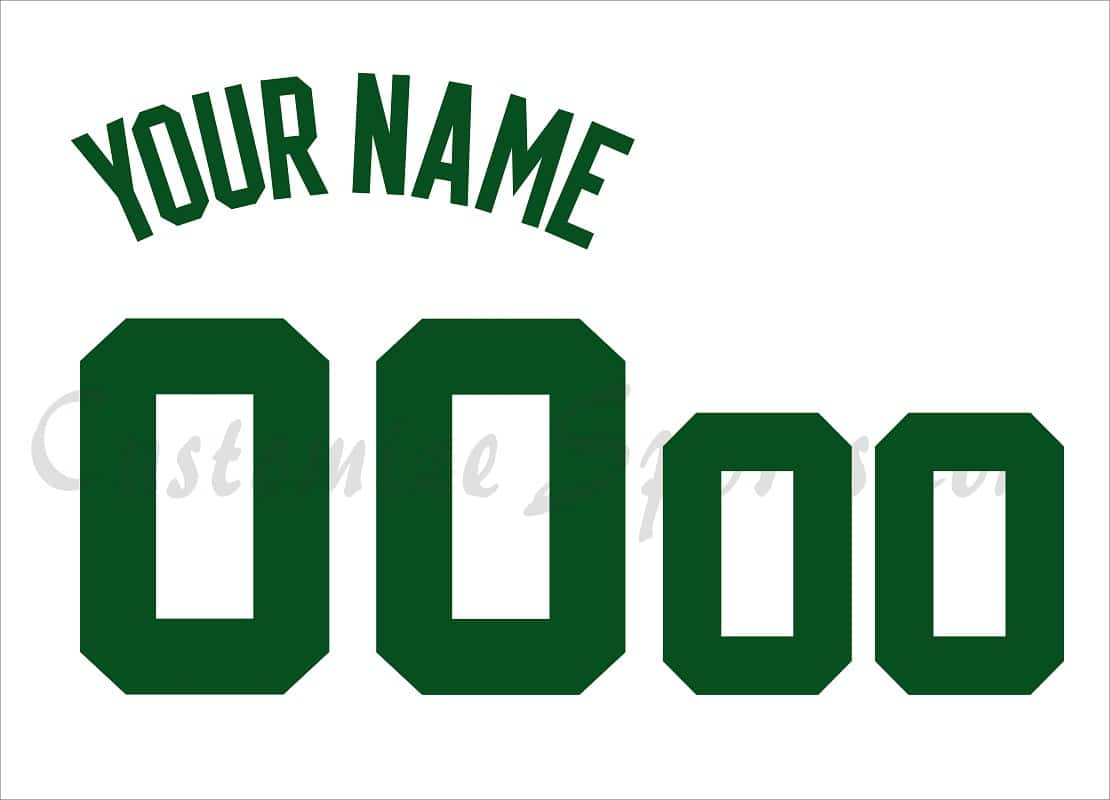 Basketball Boston Celtics Customized Number Kit for 2004-2014 Home Jersey