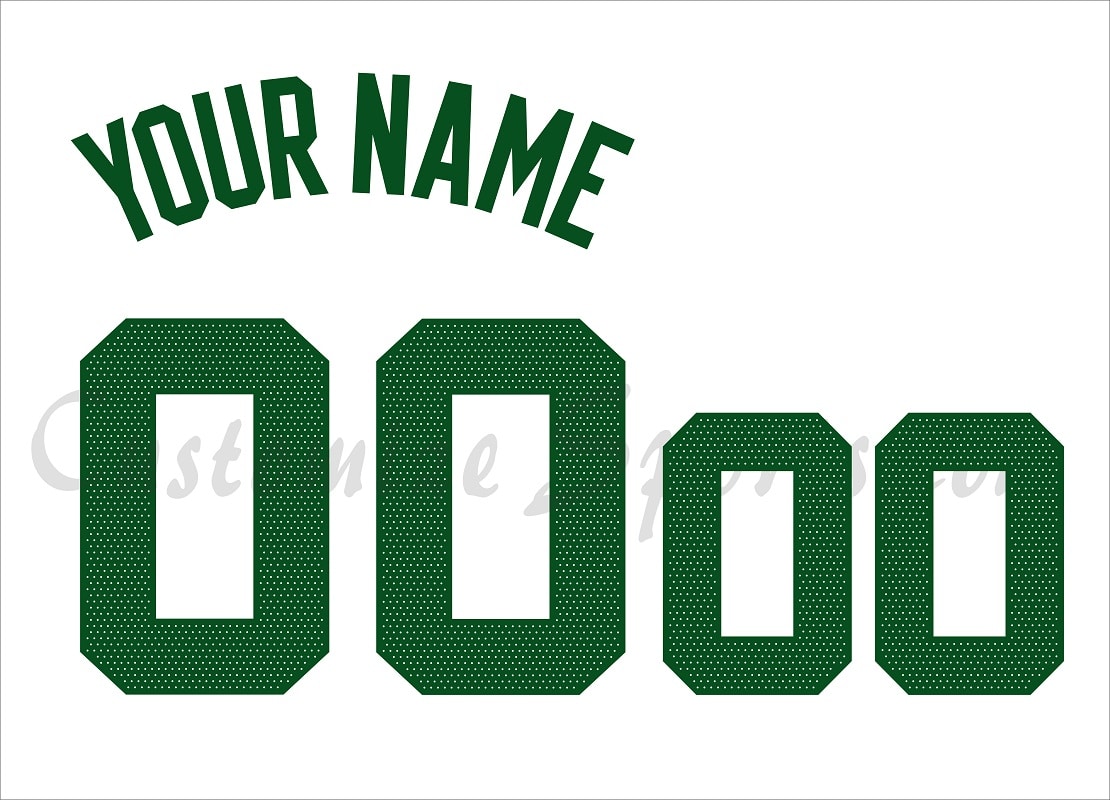 Basketball Boston Celtics Customized Number Kit for 2014-2017 Home Jersey