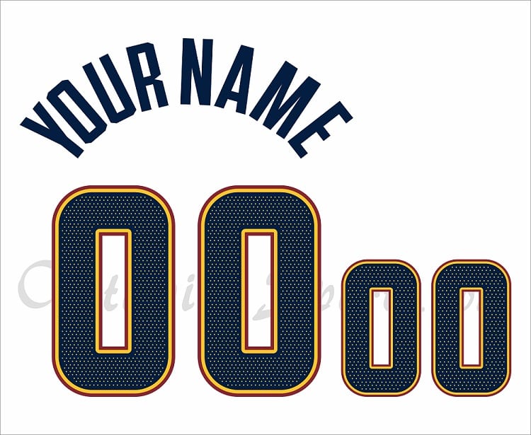 Basketball Denver Nuggets Customized Number Kit for 2022 City Edition Jersey