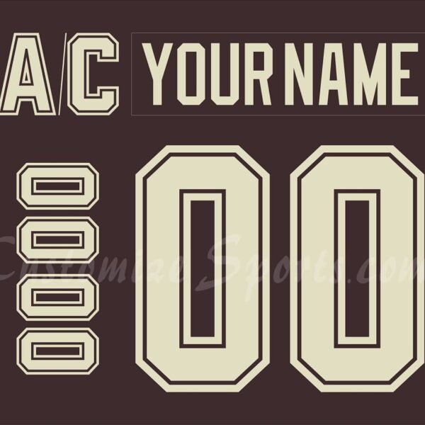 Hershey Bears Customized Number Kit for 2023-Present Away Jersey