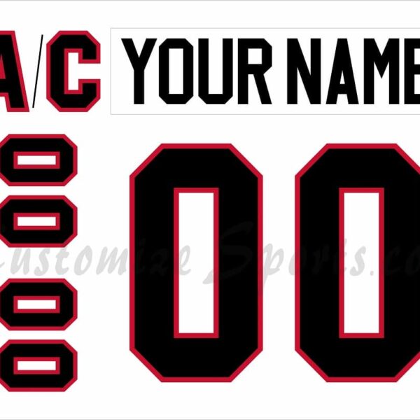 Rockford IceHogs Customized Number Kit For 2008-Present Home Jersey