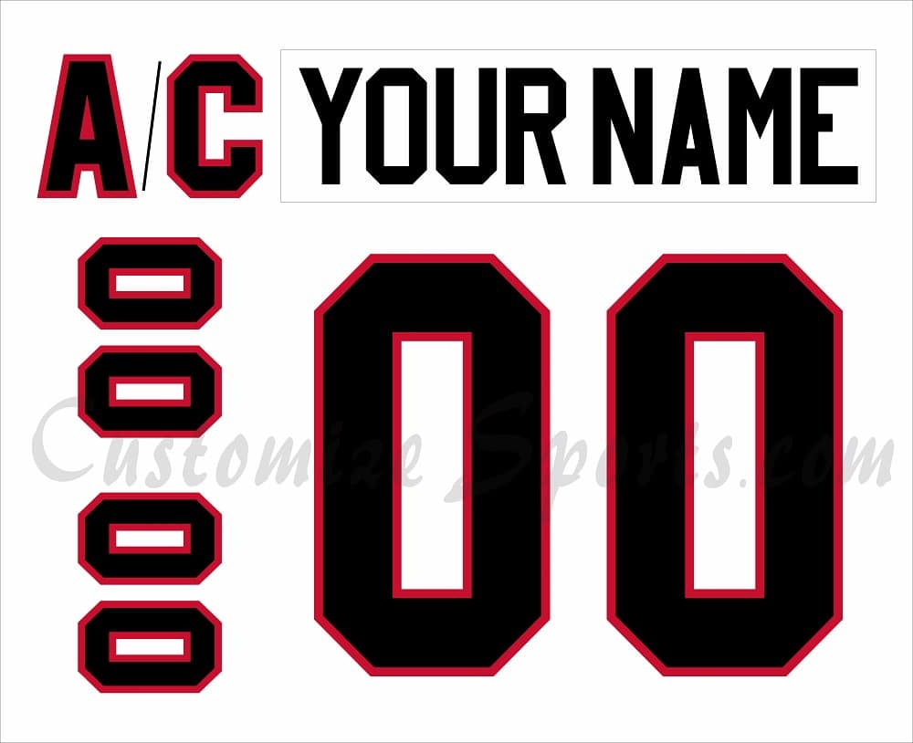 Rockford IceHogs Customized Number Kit For 2008-Present Home Jersey