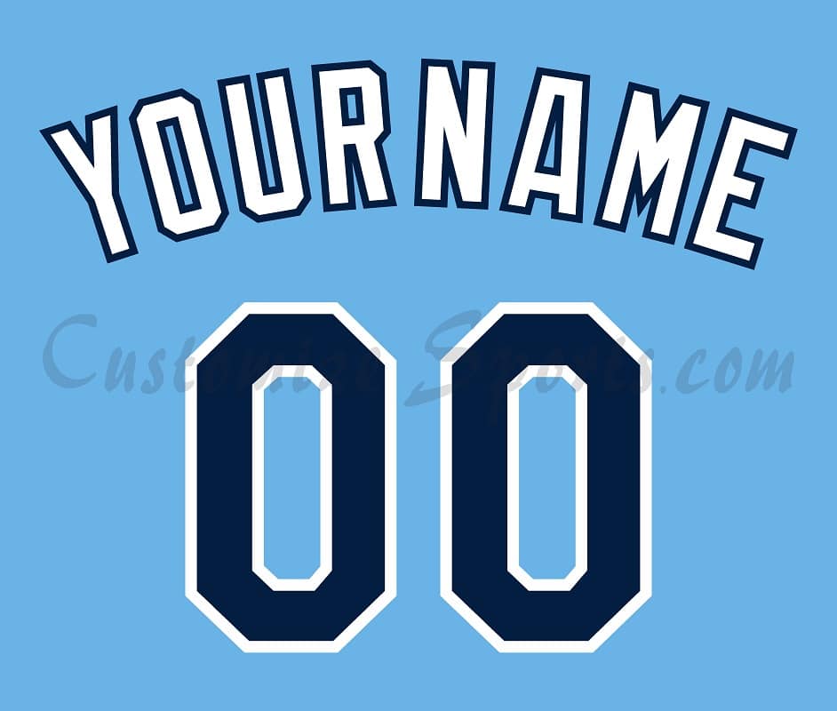 Baseball Tampa Bay Rays Customized Number Kit for 2014-2015 Batting Practice Jersey