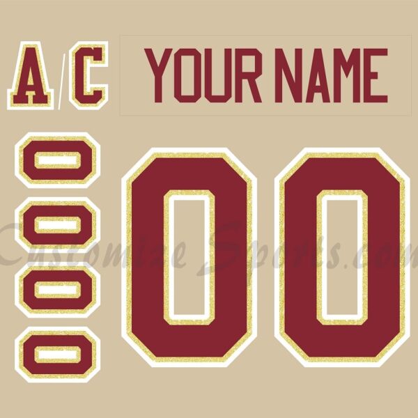 NCAA Denver Pioneers Customized Number Kit For 2005 3rd Hockey Jersey