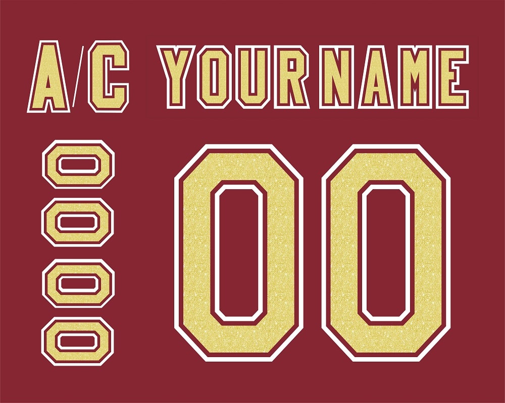 NCAA Denver Pioneers Customized Number Kit For 2004-2010 Away Hockey Jersey