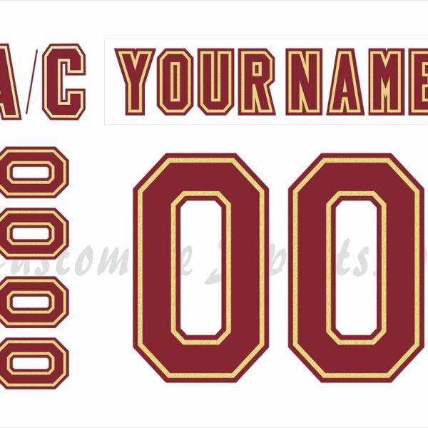 NCAA Denver Pioneers Customized Number Kit For 2004-2010 Home Hockey Jersey