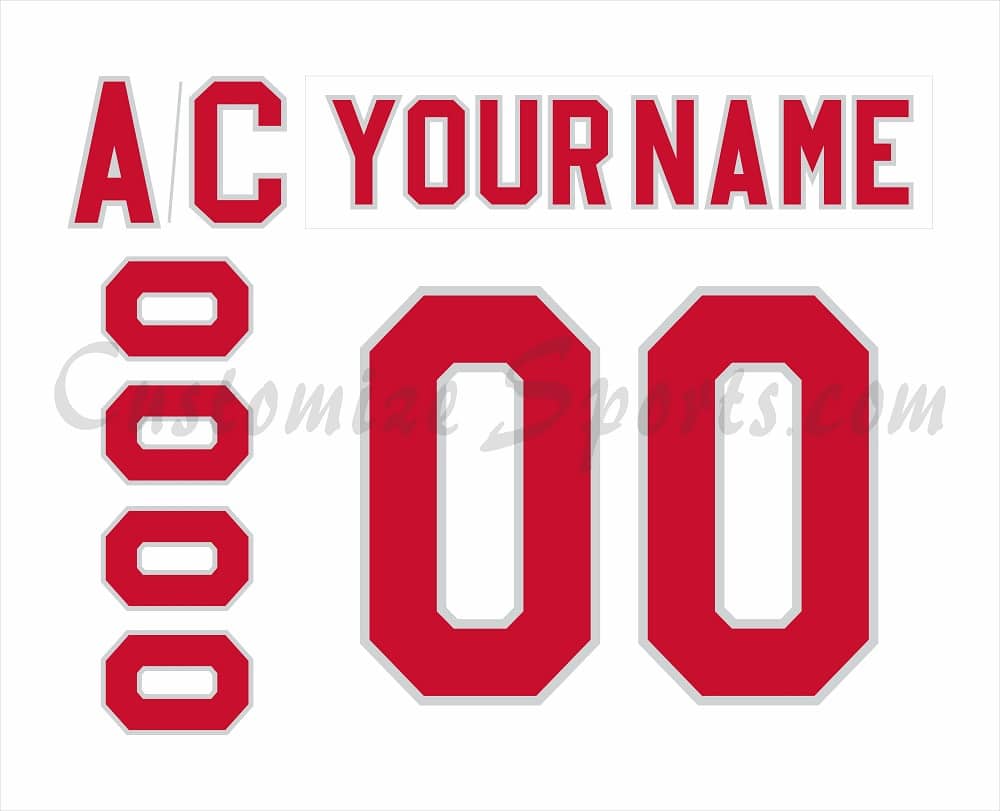 Soo Greyhounds Customized Number Kit For 2004-2005 White Jersey