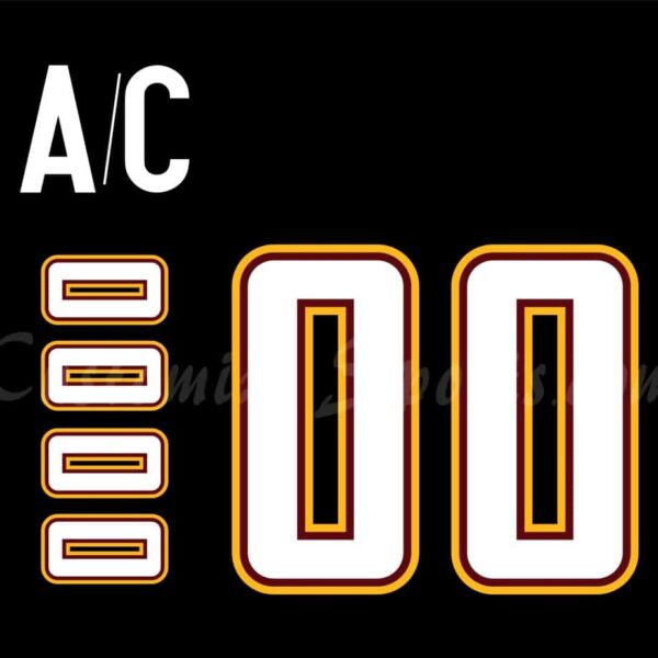 NCAA Bloomsburg State Huskies Customized Number Kit For 2023-Present Road Hockey Jersey