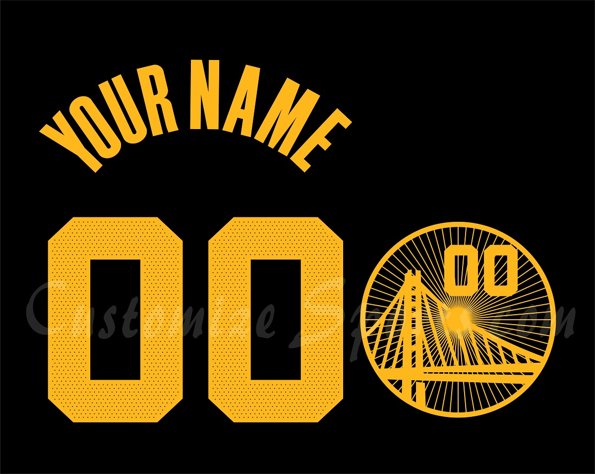 Basketball Golden State Warrior Customized Number Kit For 2021-2022 City Edition Jersey
