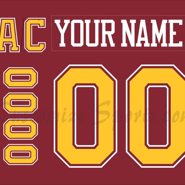 NCAA Minnesota Golden Gophers Customized Number Kit For 2022-2025 Away Hockey Jersey
