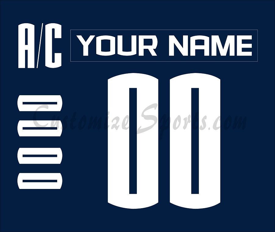 NCAA UConn Huskies Customized Number Kit For 2006-2010 Navy Jersey