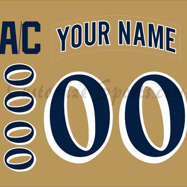 NCAA Notre Dame Customized Number Kit For 2011-2012 Fighting Irish 3rd Hockey Jersey