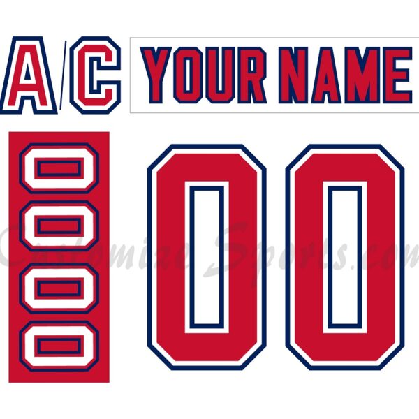 IIHF Team USA Customized Number Kit for 1987-1988 White Jersey