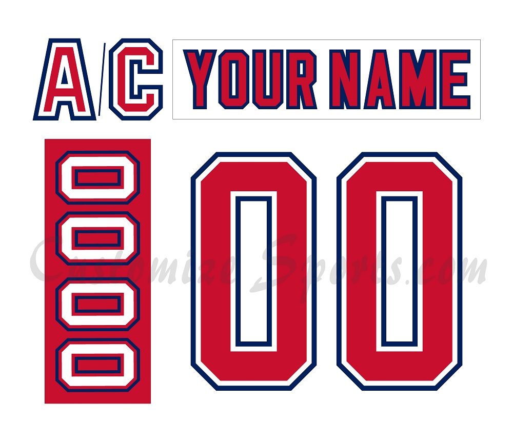 IIHF Team USA Customized Number Kit for 1987-1988 White Jersey