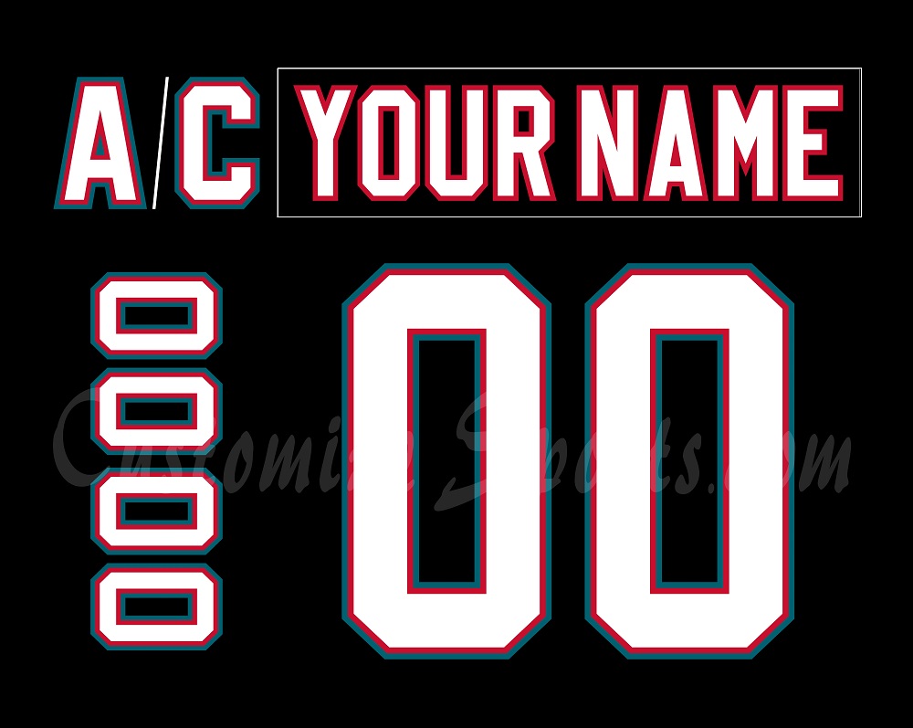 Kelowna Rockets Customized Number Kit for 2006-2021 Away Jersey