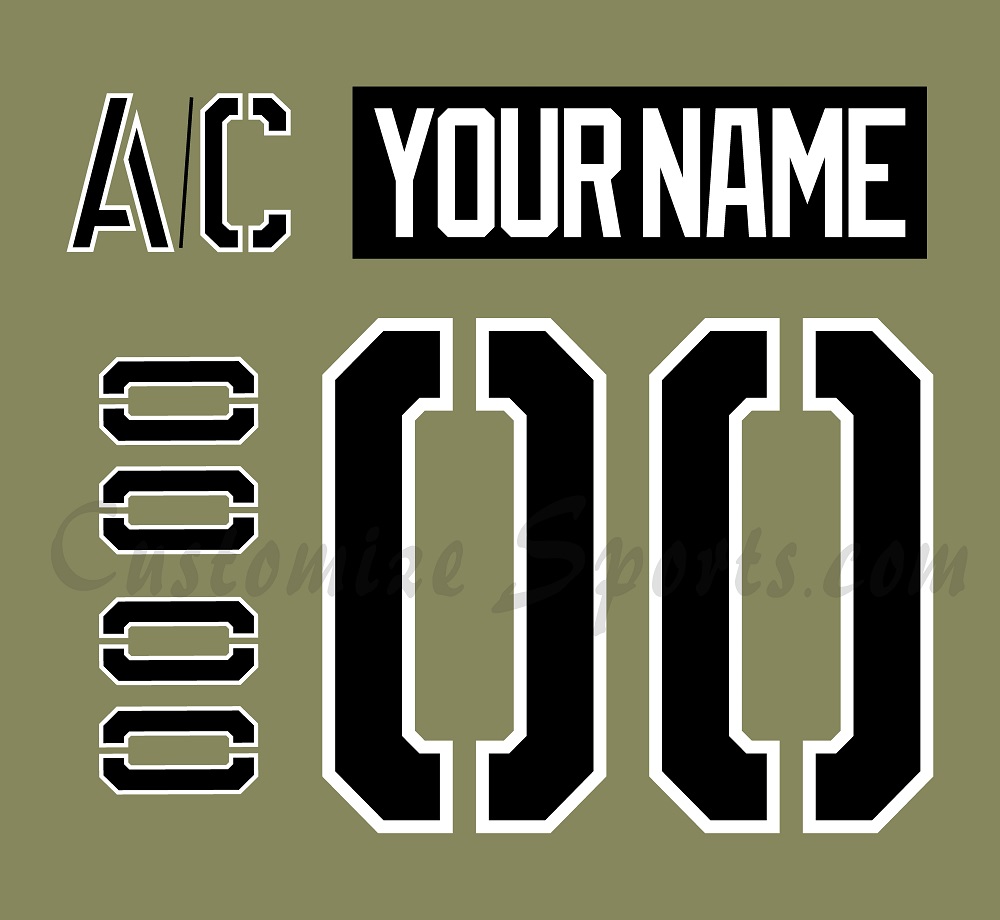 New York Rangers Customized Number Kit For 2024 Military Appreciation Jersey