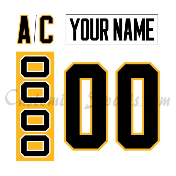 Wilkes Barre Scranton Penguins Customized Number Kit For 2016-Present Home Jersey