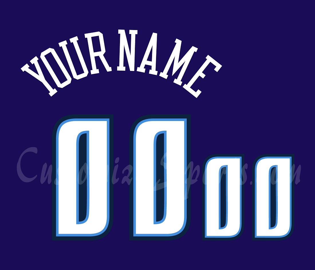 Charlotte Bobcats Customized Number Kit 2012-2014 Away Jersey
