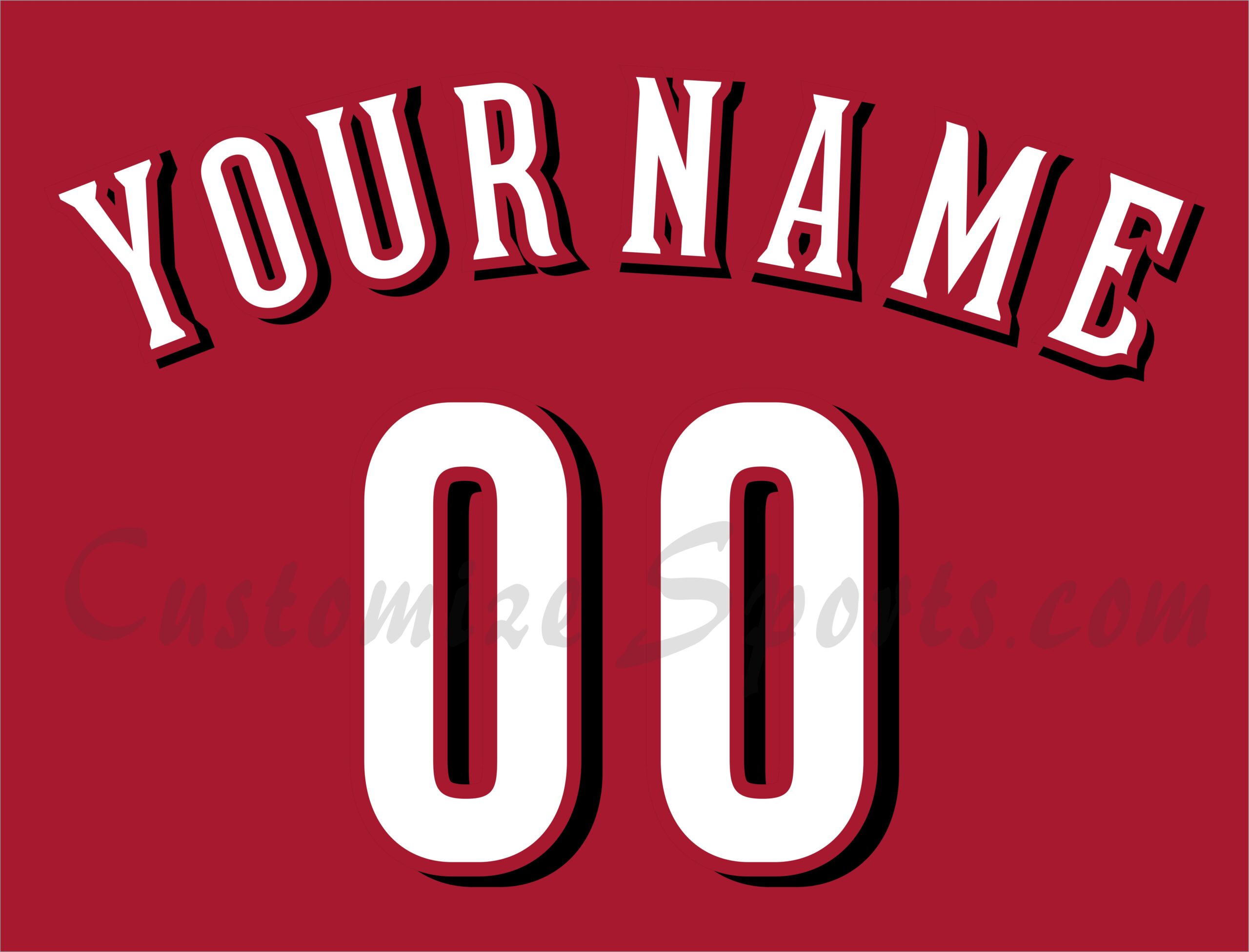 Baseball Cincinnati Reds Customized Number Kit for 2013-2015 Red Alternate jersey