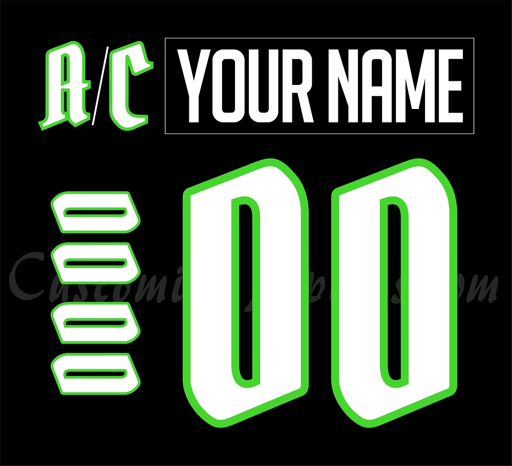 ECHL All Star Customized Number Kit for 2024 Black Jersey