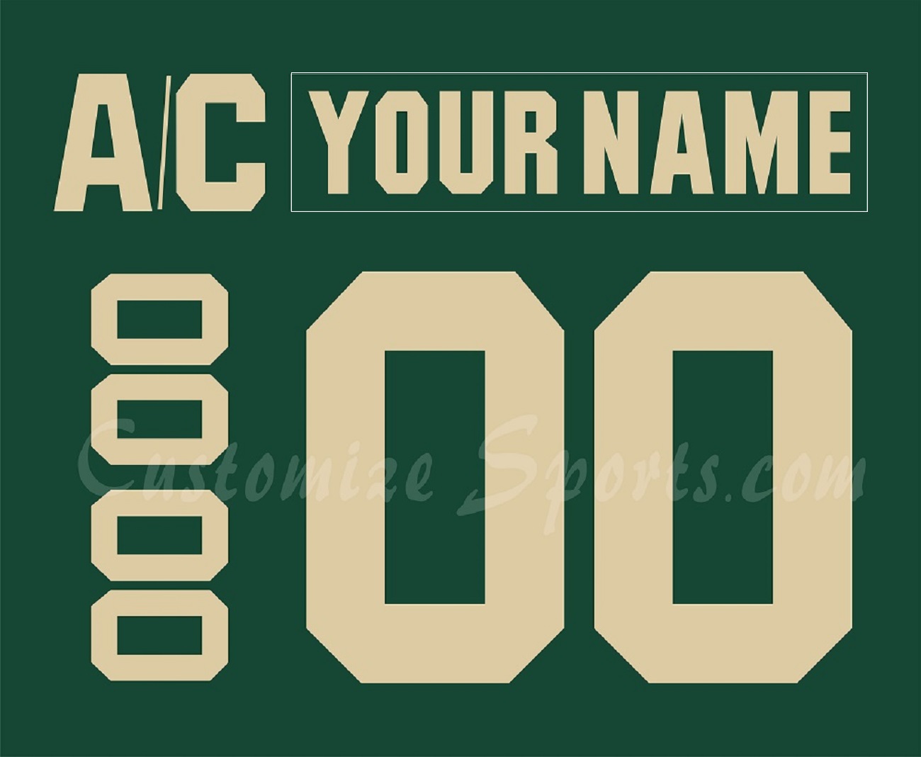 Iowa Wild Customized Number Kit for 2013-2015 Away Jersey
