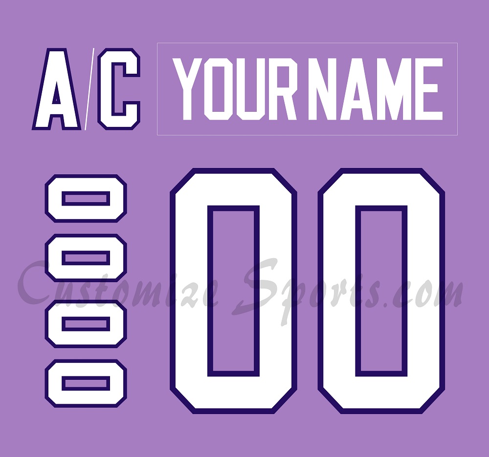 PWHL All Star Customized Number Kit For 2024 Purple K1 Brand Jersey