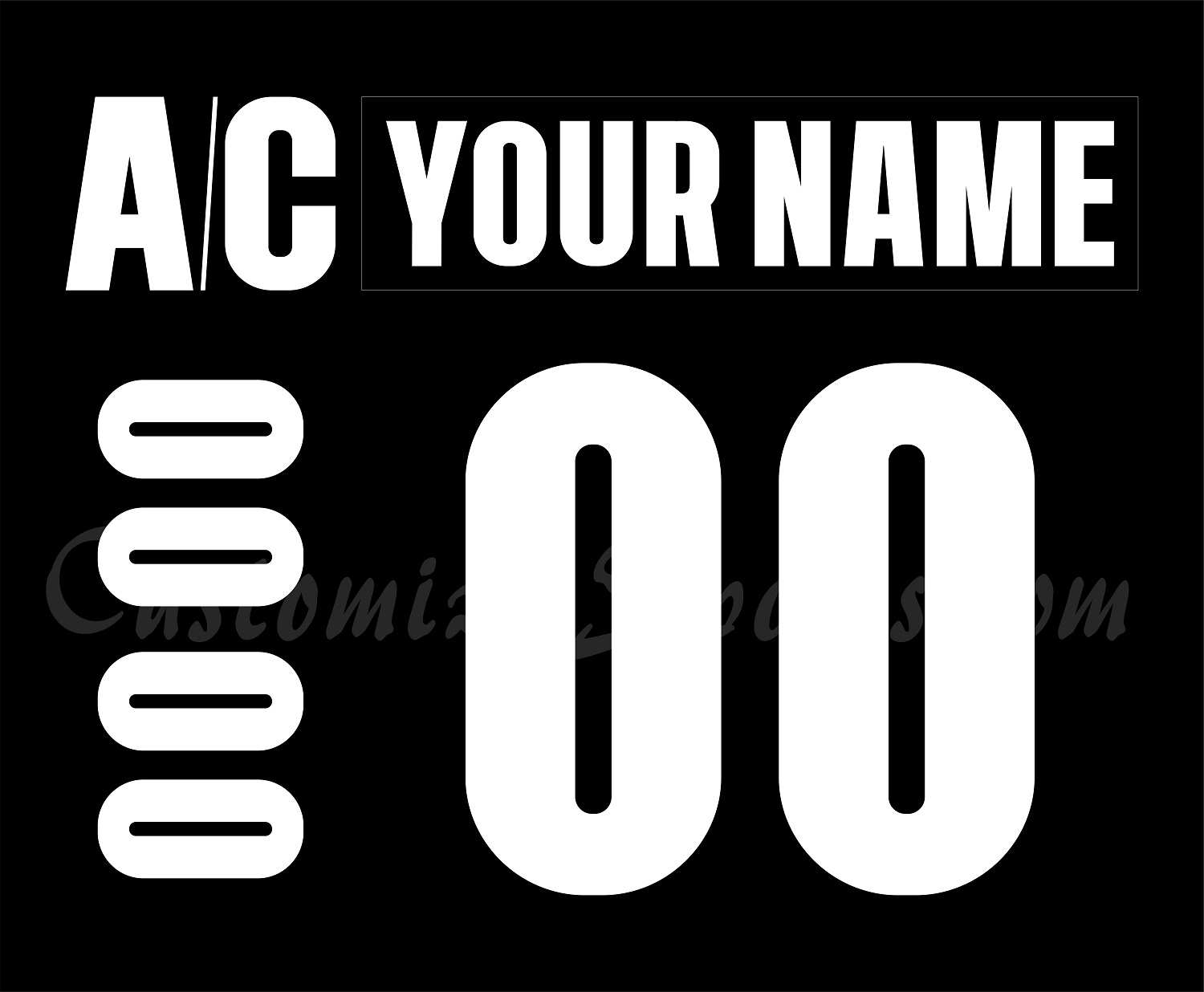 AHL All Star Customized Number Kit for 2024 Atlantic Division Jersey