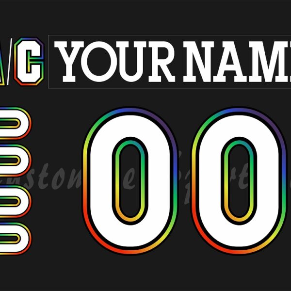 Cincinnati Cyclones Customized Number Kit for 2022 Pride Jersey