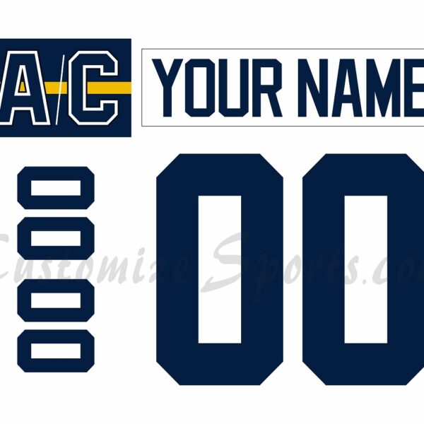 NCAA Michigan Wolverines Customized Number Kit 2023-Present Home Hockey Jersey