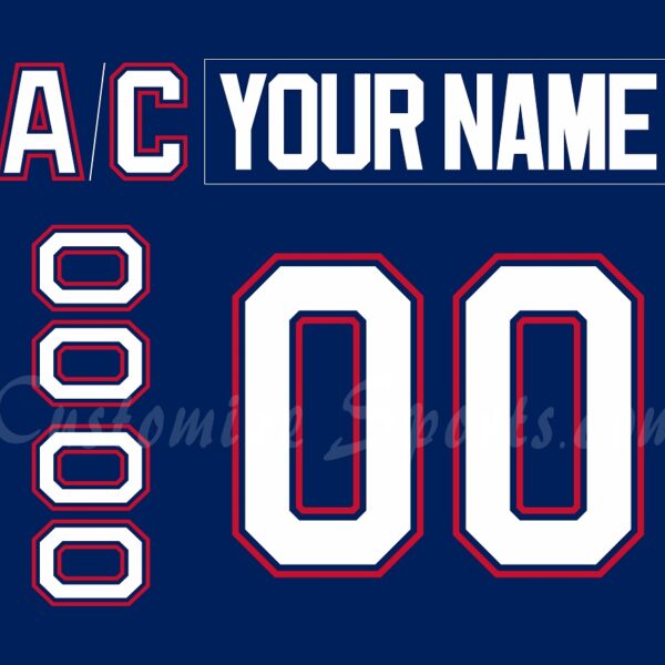 Norfolk Admirals Customized Number Kit For 2008-2011 Away Jersey