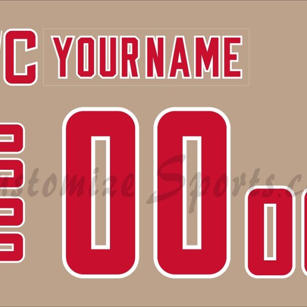 NCAA Denver Pioneers Customized Number Kit For 2023-Present 3rd Hockey Jersey