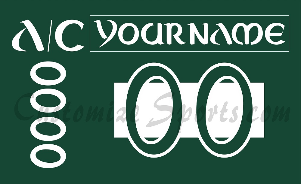 Savannah Ghost Pirates Customized Number Kit for 2024 St Patrick's Day Jersey