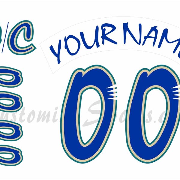 Worcester IceCats Customized Number Kit for 1995-1999 Home Jersey